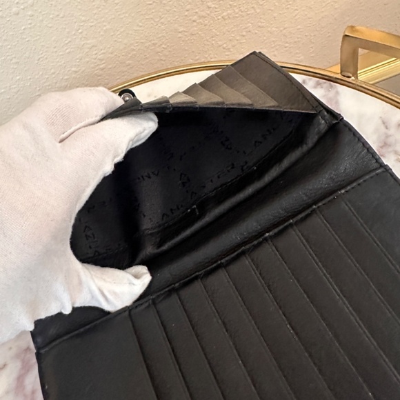 Vintage Lancaster Paris Modele Depose Black Leather Clutch Wallet - Picture 9 of 12